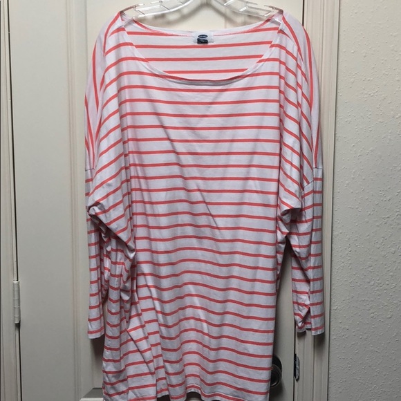Old Navy Tops - Orange and white striped Tshirt Old Navy Tops - Orange and white striped Tshirt